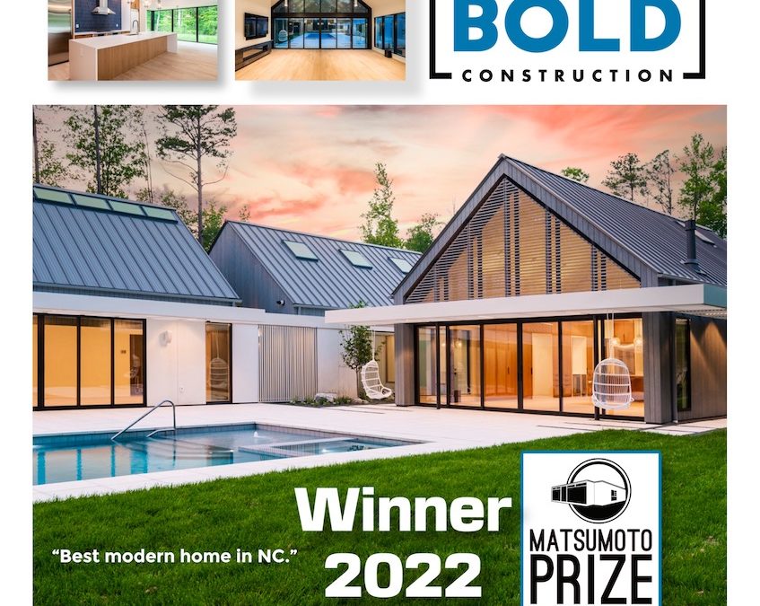 BOLD Construction wins NC Modernist’s Prized 2022 Matsumoto Award