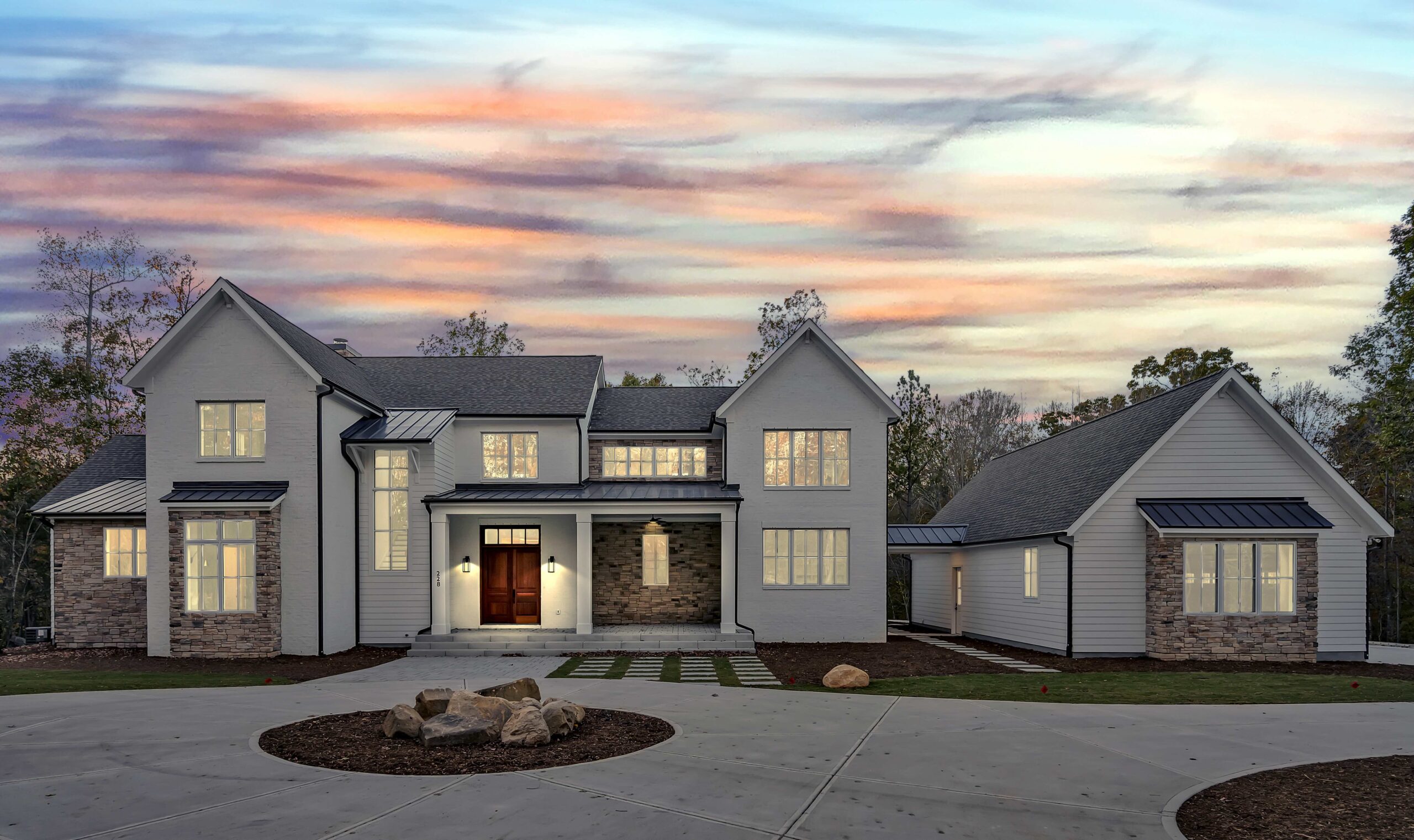 front of house photo for a custom built home in pittsboro nc built by bold construction
