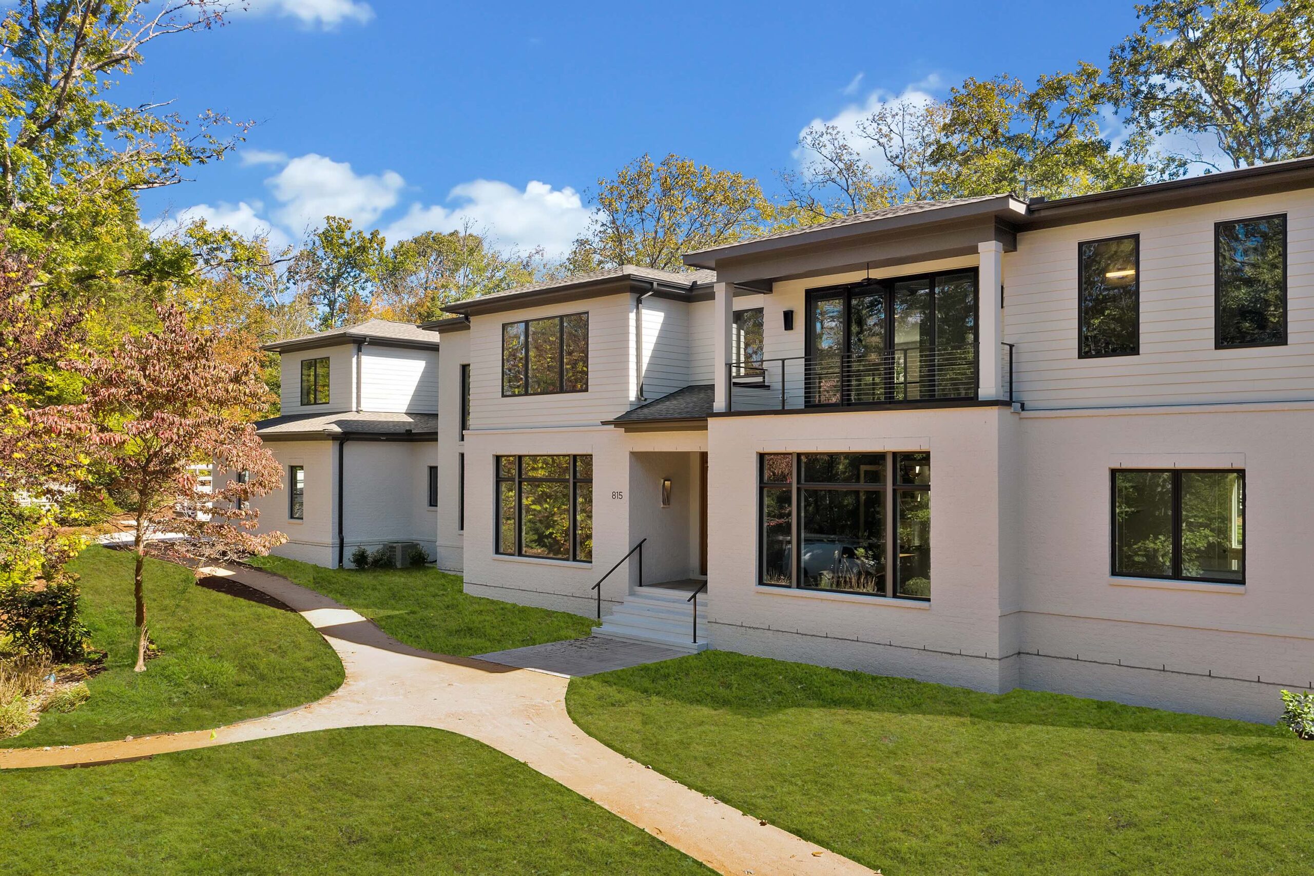 Custom built exterior of a  home in chapel hill north carolina