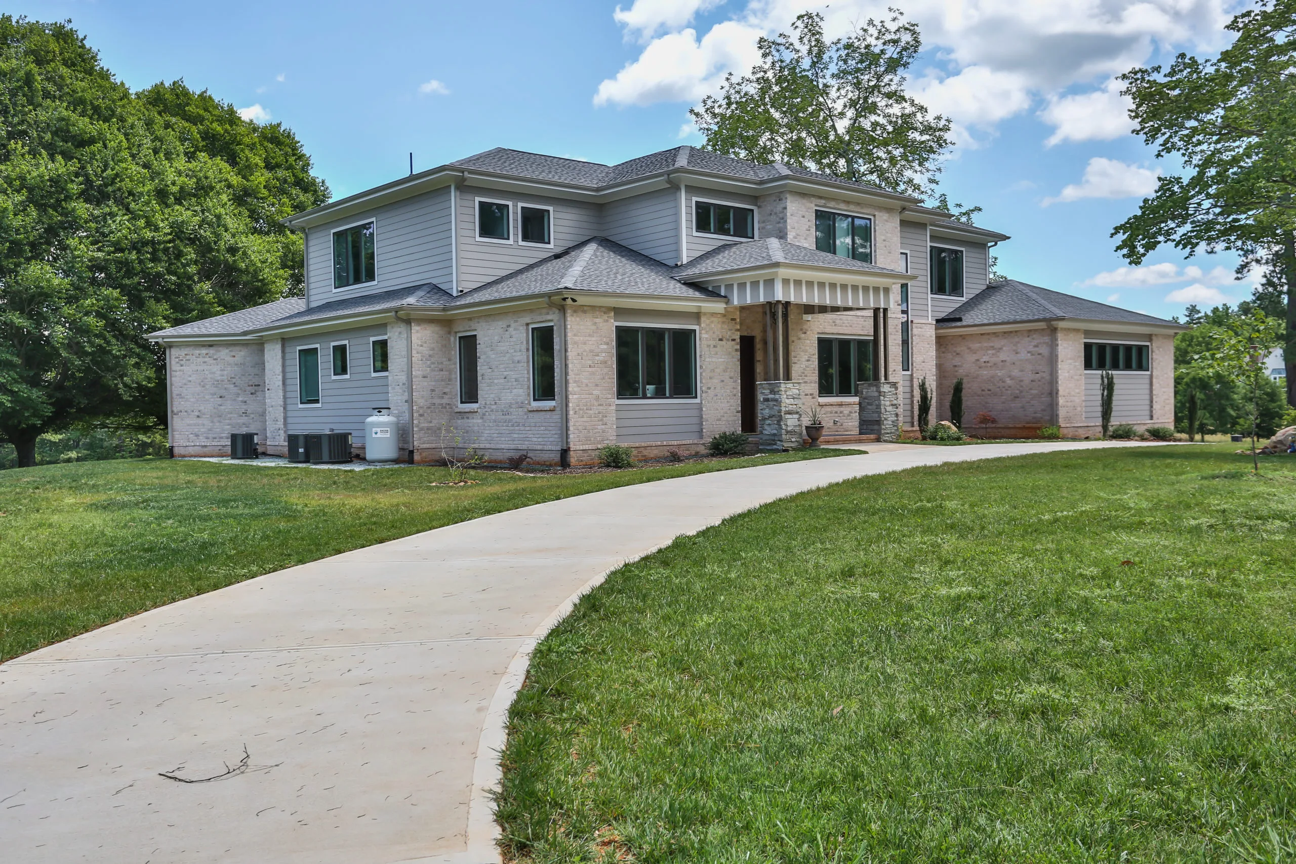 exterior of modern custom home 