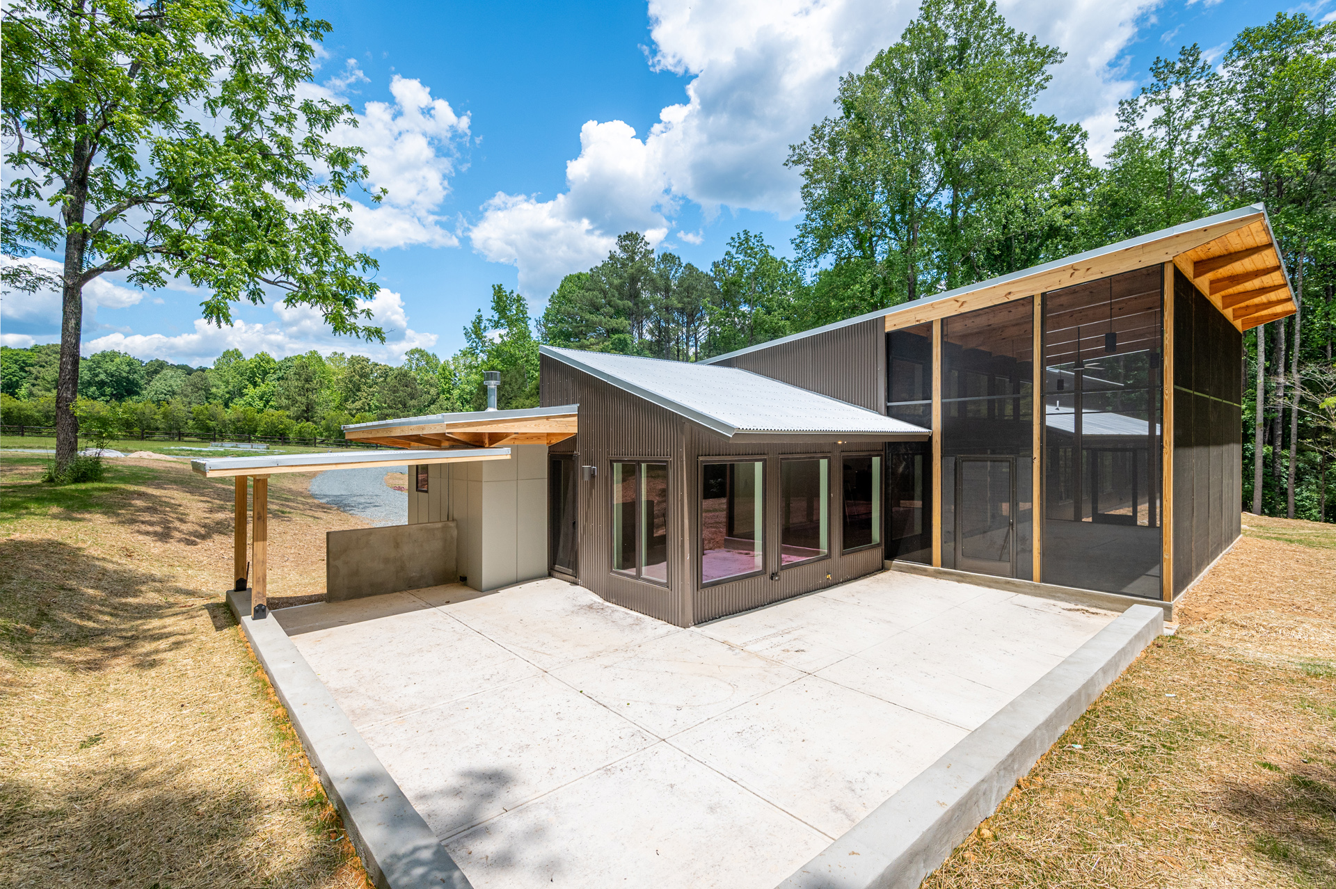 exterior of custom home in chapel hill north carolina