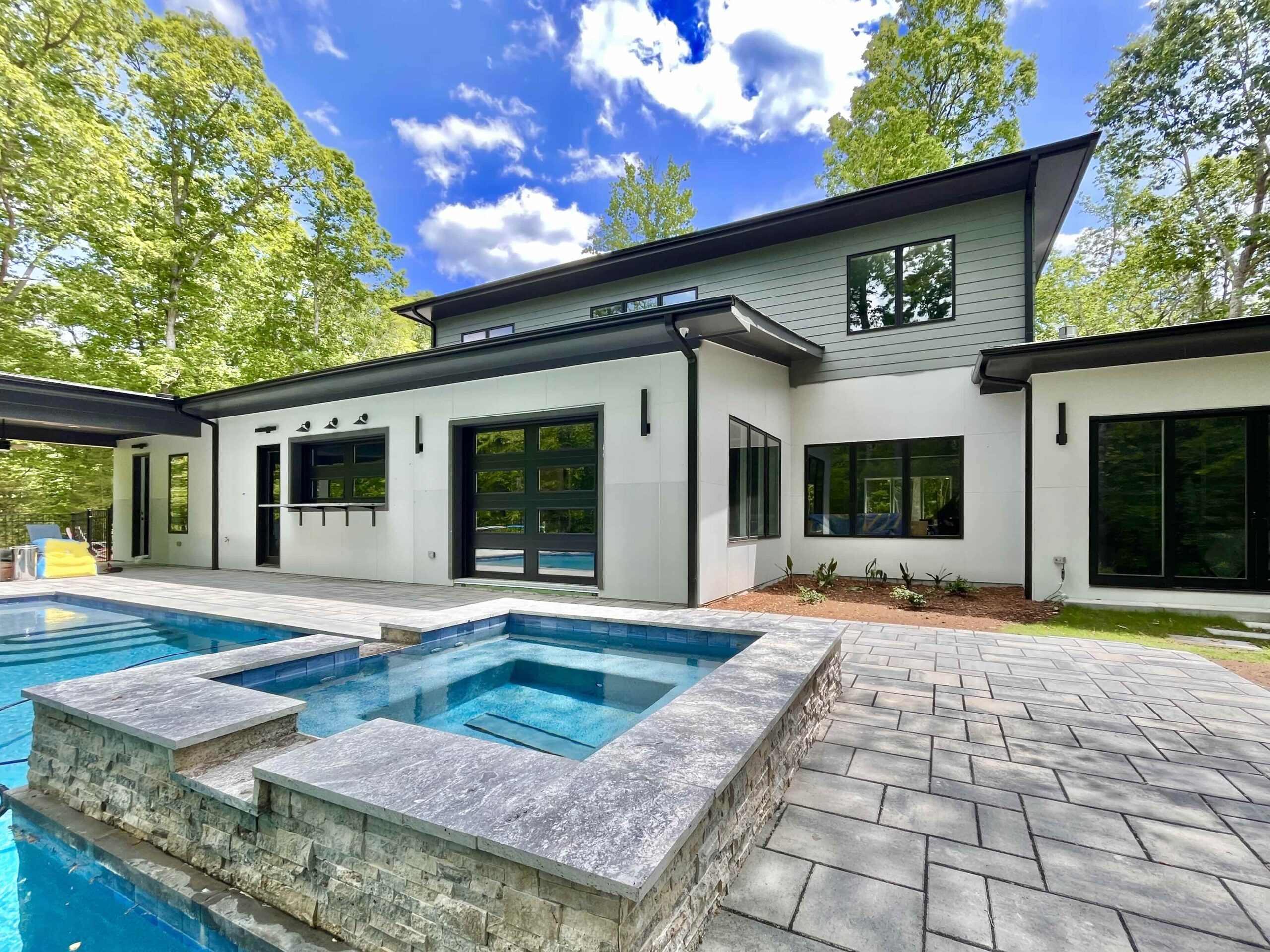 exterior of custom home built in stonecrest neighborhood in pittsboro NC