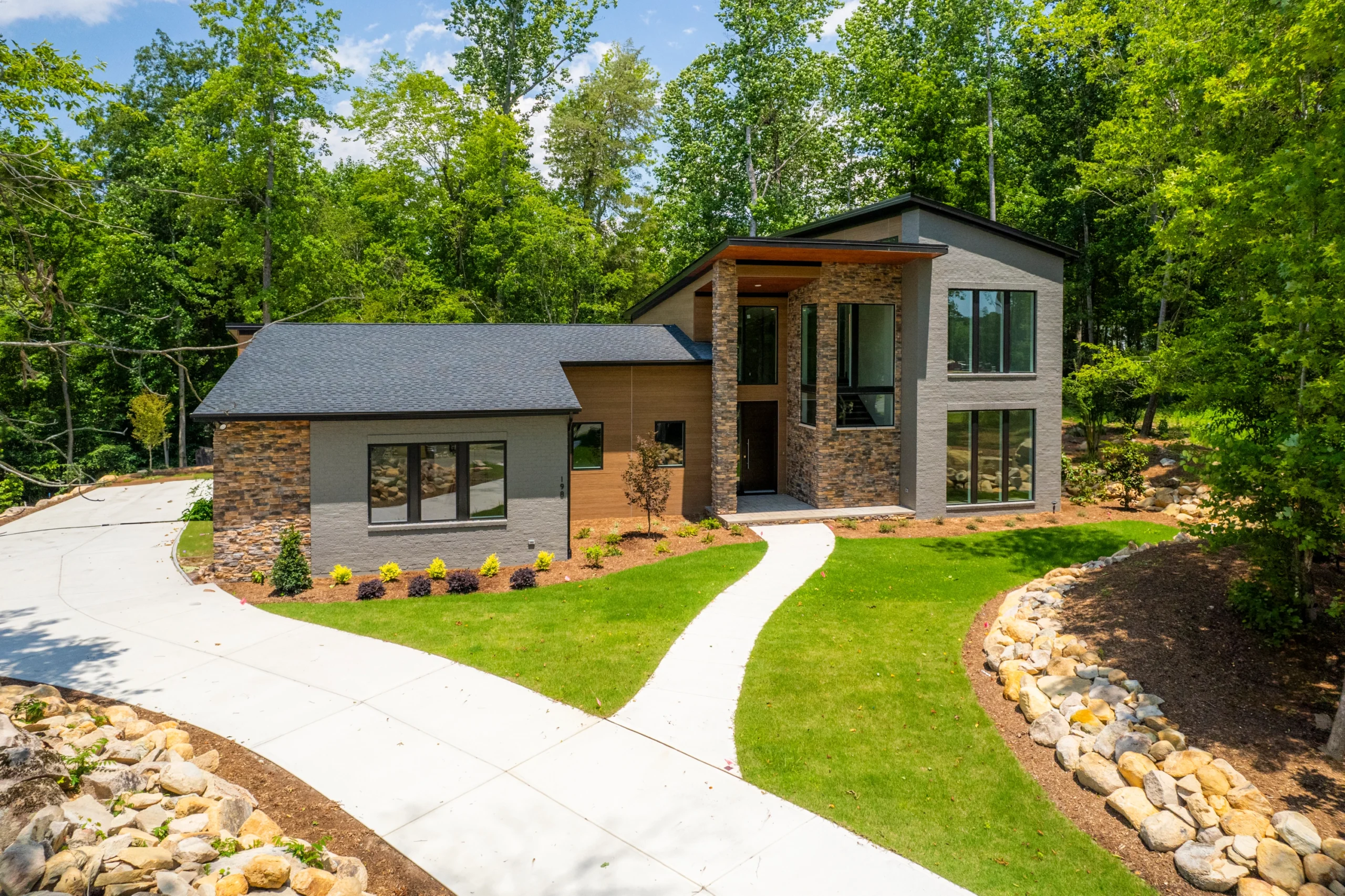 exterior of custom home in chapel hill