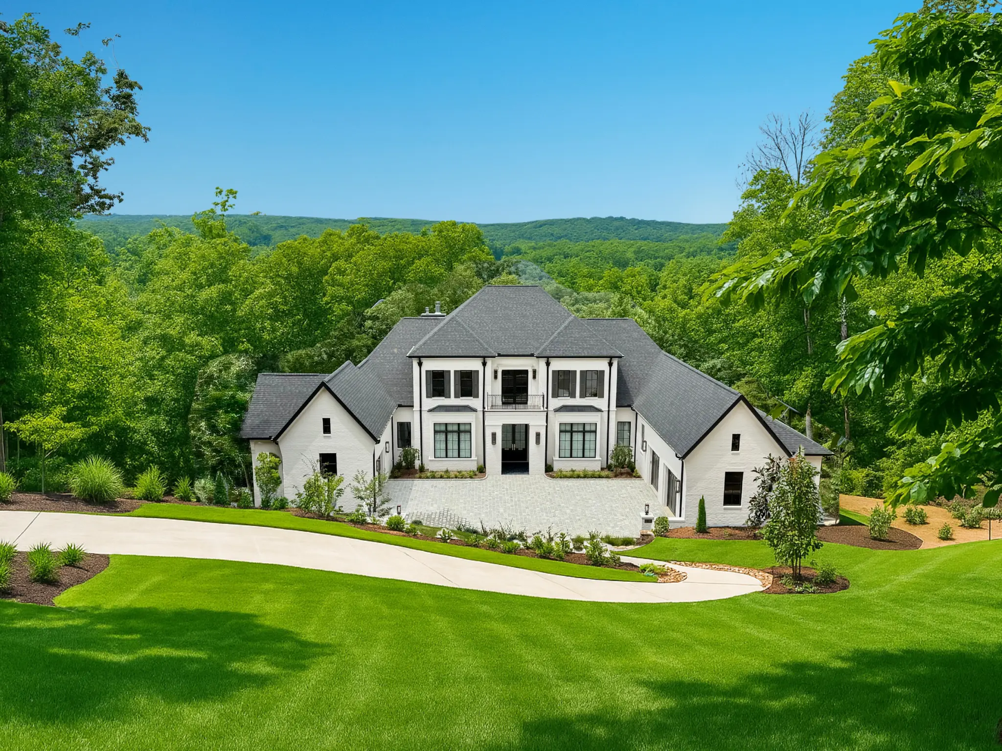 exterior of custom home in governors club
