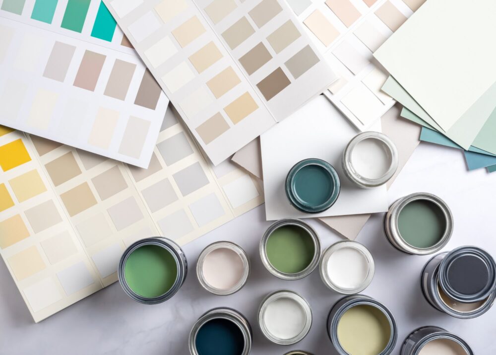 paint cans and swatches 