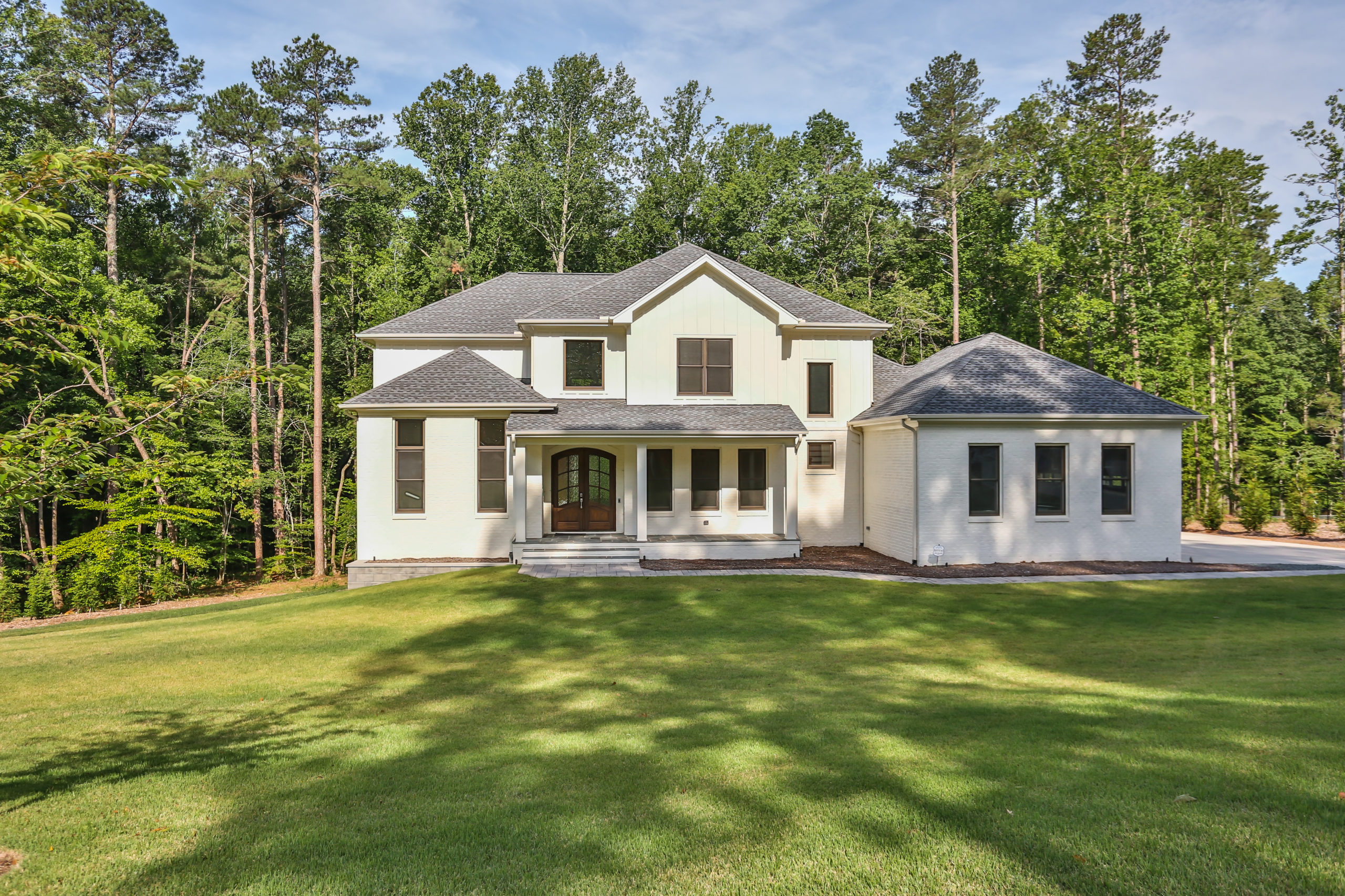 Exterior of farmhouse style home