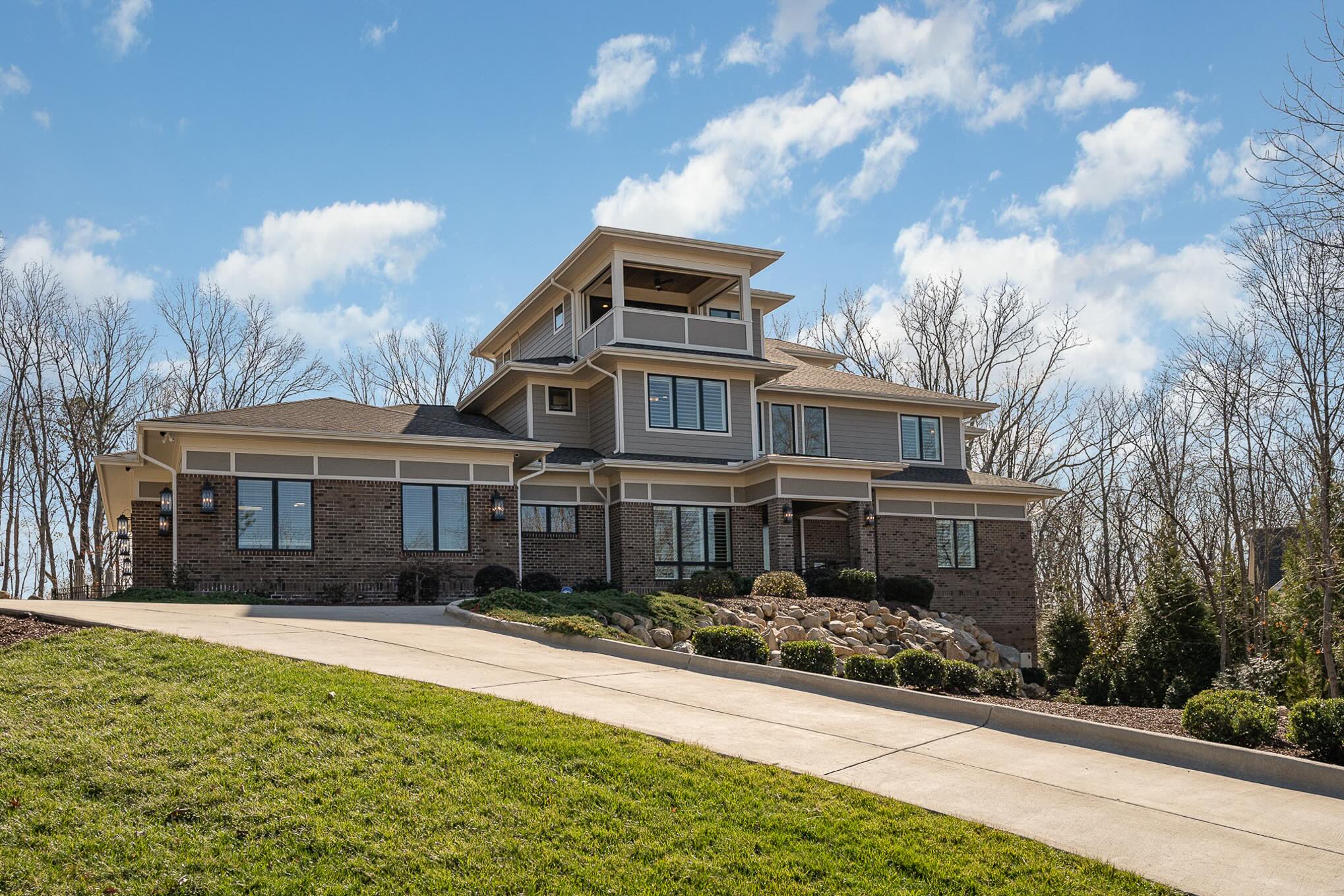 exterior of custom home in governors club
