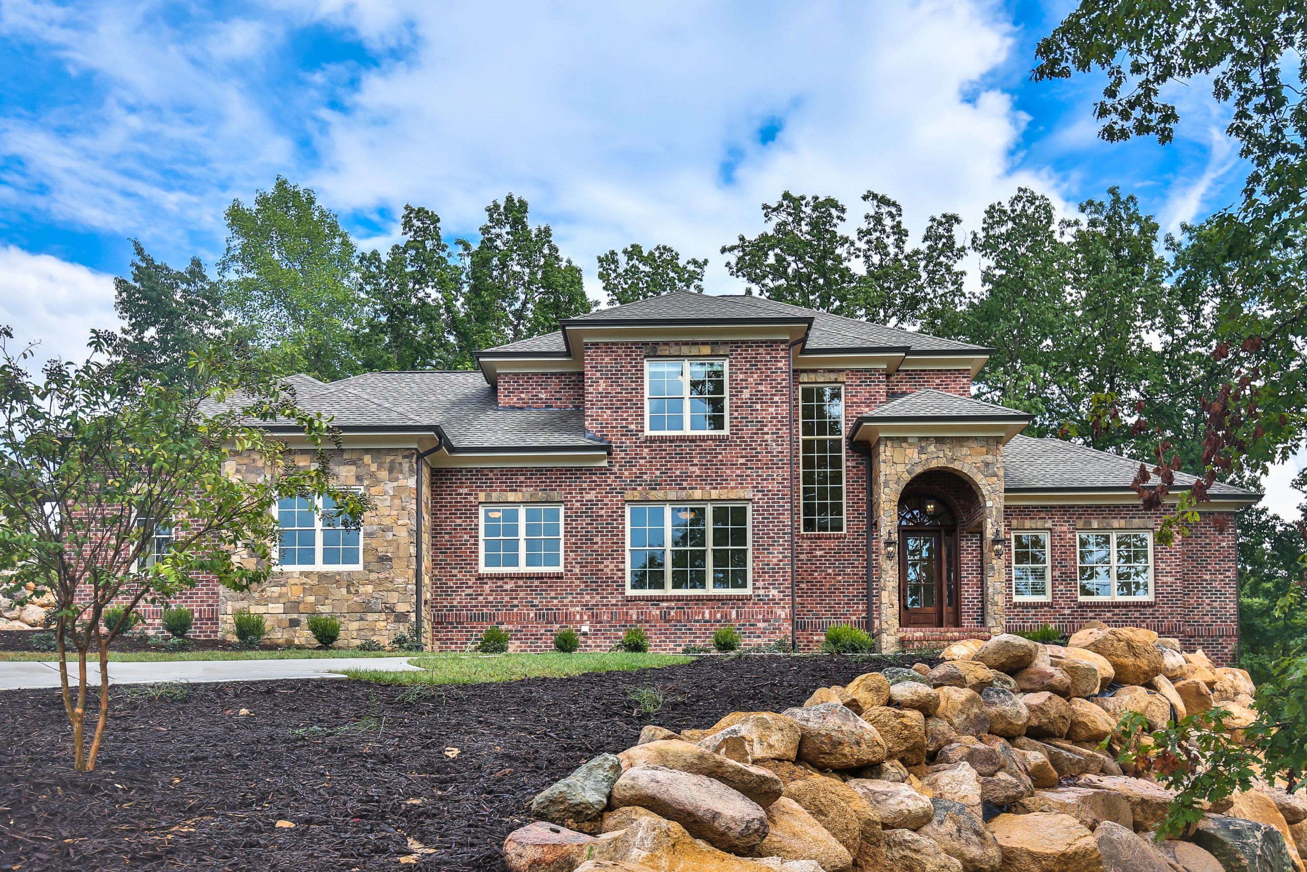 Exterior of all brick custom home