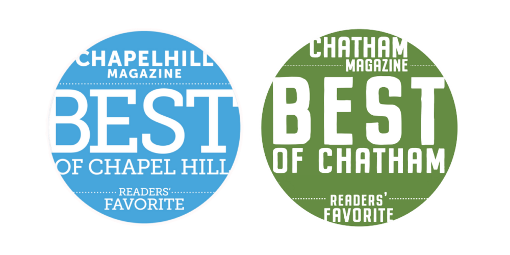 best of chapel hill and best of chatham badges