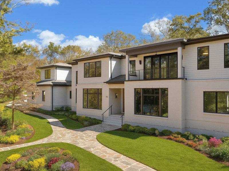 exterior of custom home