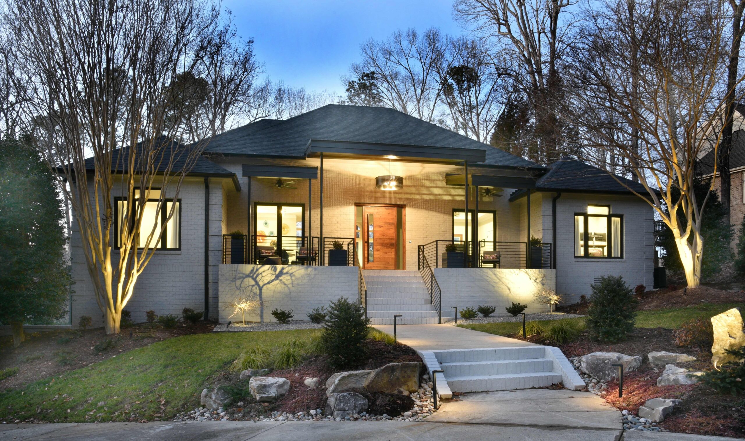 exterior of modern home