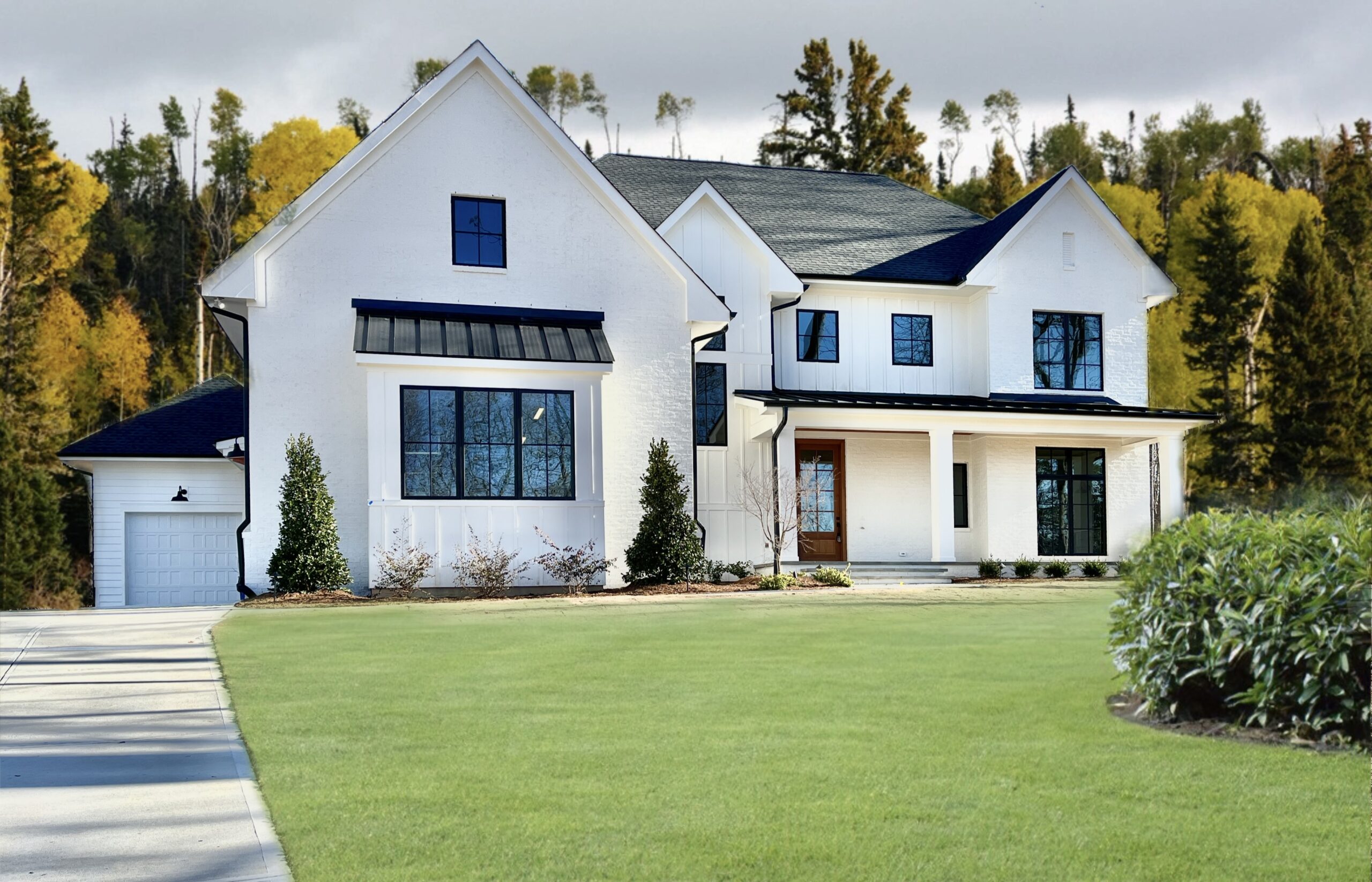 exterior of farmhouse style home