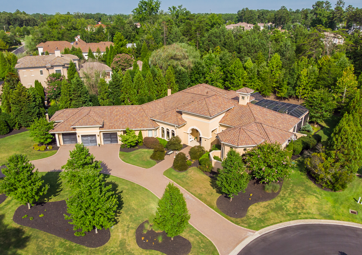 Tuscan Home Aerial View