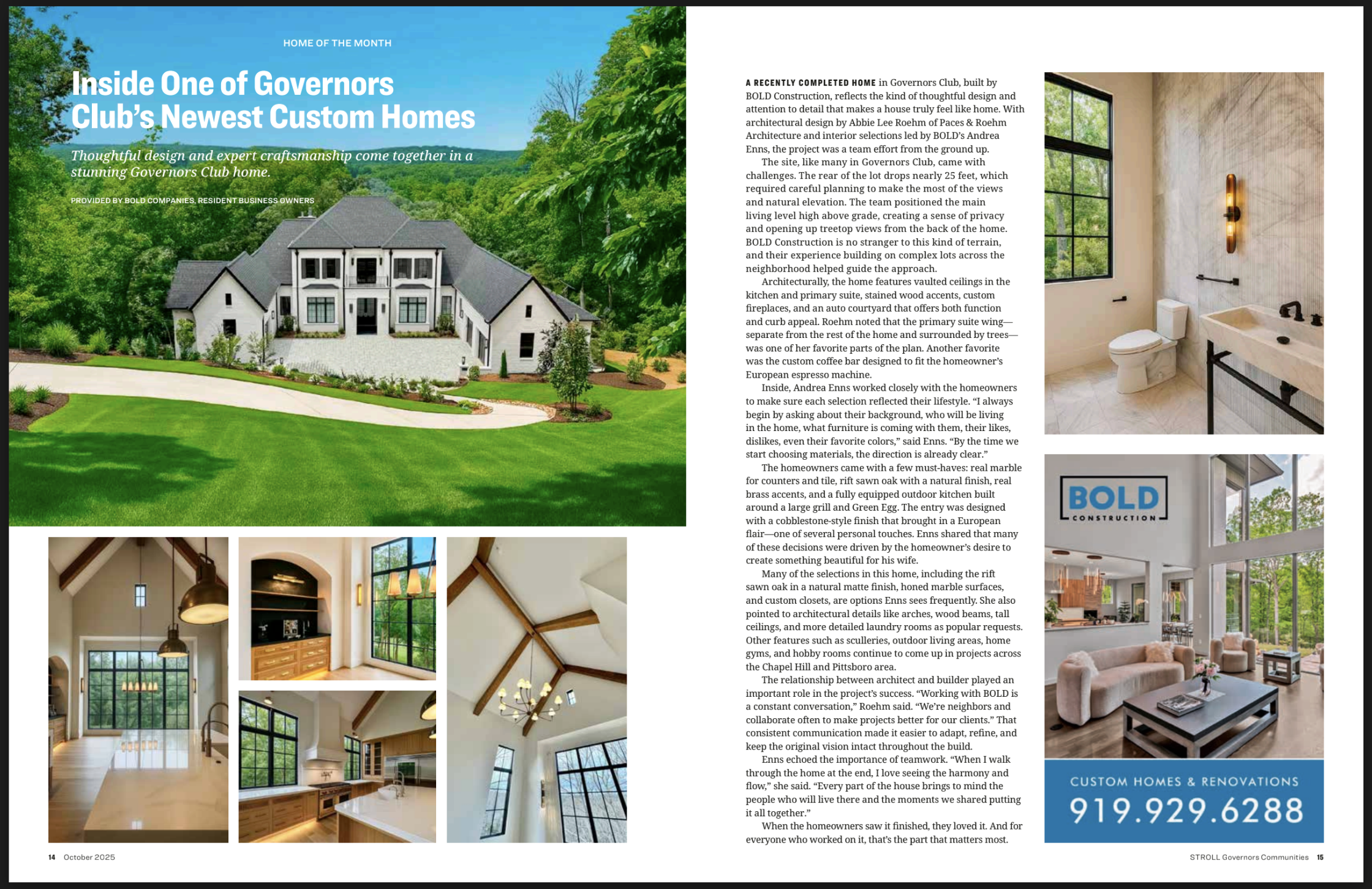 screengrab of the original article in Stroll Magazine