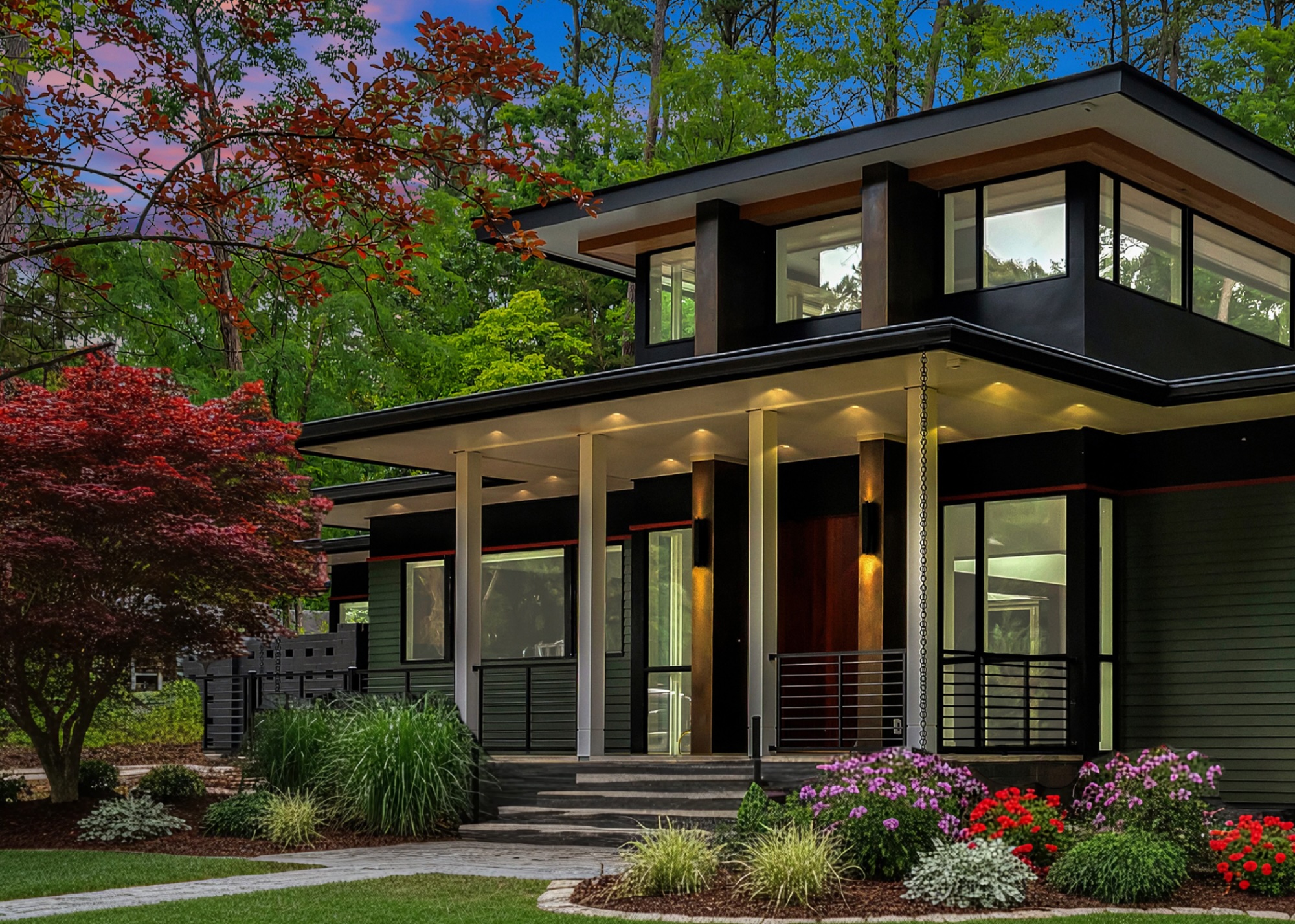 exterior of custom home in governors club